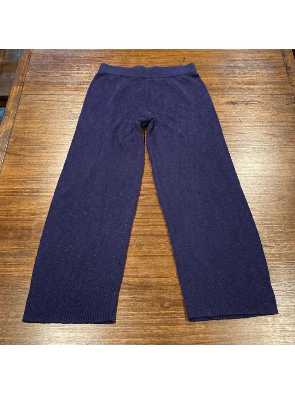 Free People Beach Sweater Pants Sz S Relaxed Ribbed Knit Slouchy Lounge Cropped